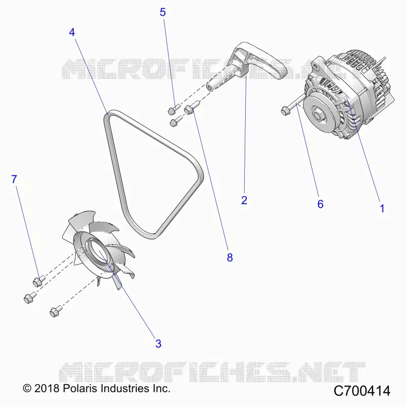 ENGINE, ENGINE, ALTERNATEUR, FAN AND BELT- R19RRED4F1/N1/J1/SD4C1 (C700414)
