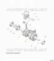 ENGINE, PISTON AND VILEBREQUIN
