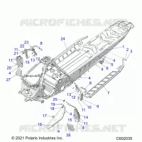 CHASSIS, PROTECTION D'EMBRAYAGE, FOOTRESTS, AND RUNNING BOARDS