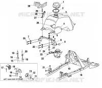 CARBURANT TANK AND CARBURATEUR MOUNTING