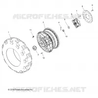 ROUES, FRONT TIRE AND BRAKE DISC