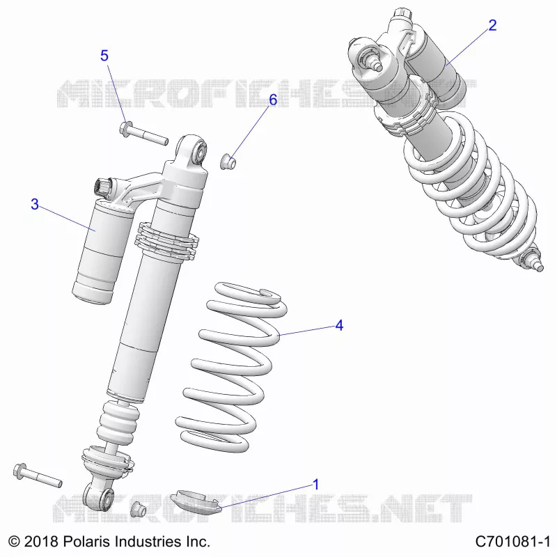 SUSPENSION, REAR SUPPORT AMORTISSEUR 