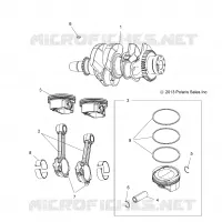 ENGINE, VILEBREQUIN AND PISTON