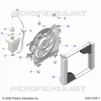 ENGINE, SYSTÃˆME DE REFROIDISSEMENT, RADIATOR, FAN & OVERFLOW BOTTLE