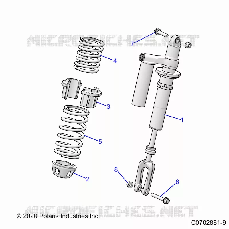 SUSPENSION, AMORTISSEUR AVANT MOUNTING