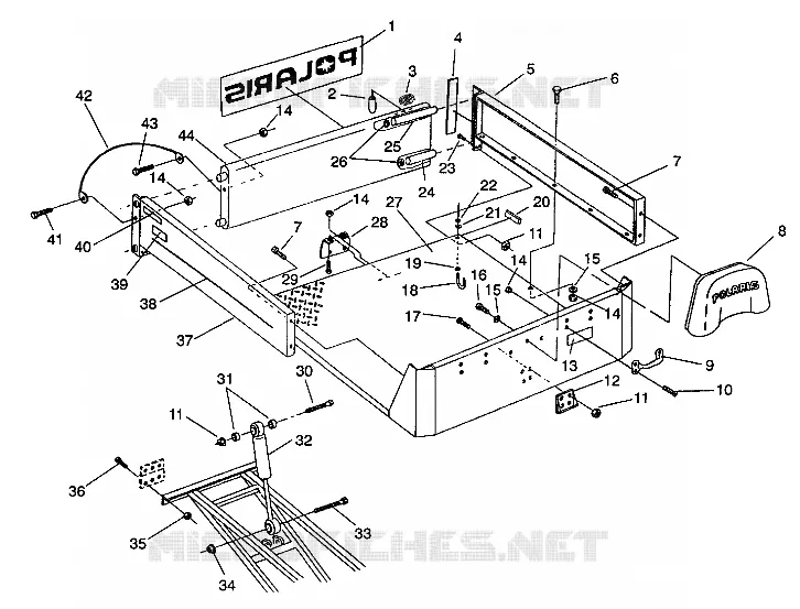 FIXATION BENNE 6X6 350L S938739 (4924362436004A)