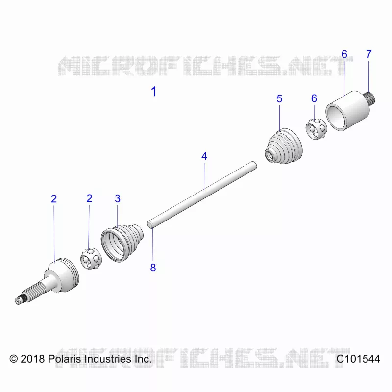 DRIVE TRAIN, DRIVE ARBRE DE TRANSMISSION ARRIERE