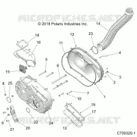 DRIVE TRAIN, COUVERCLE D'EMBRAYAGE AND DUCTING