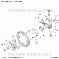 SUSPENSION AVANT HUB, KNUCKLE AND BRAKE DISC