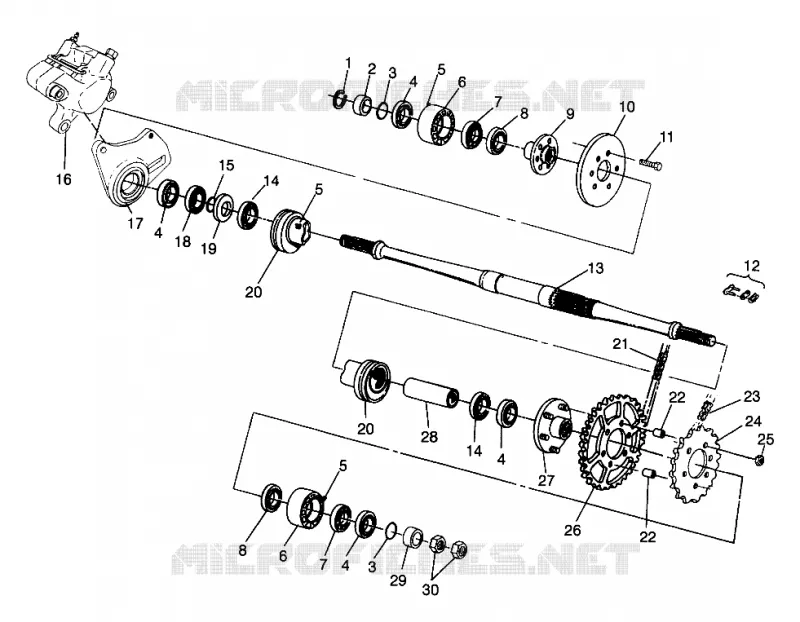 ARBRE DE TRANSMISSION INTERMEDIAIRE MAGNUM 6X6