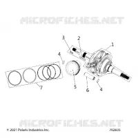 ENGINE, VILEBREQUIN, CONNECTING ROD AND PISTON