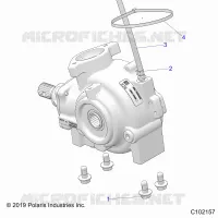 SYSTÃˆME DE TRANSMISSION, GEARCASE MOUNTING, FRONT