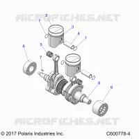 ENGINE, PISTON AND VILEBREQUIN