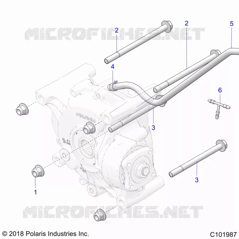 SYSTÃˆME DE TRANSMISSION, REAR GEARCASE, MOUNTING