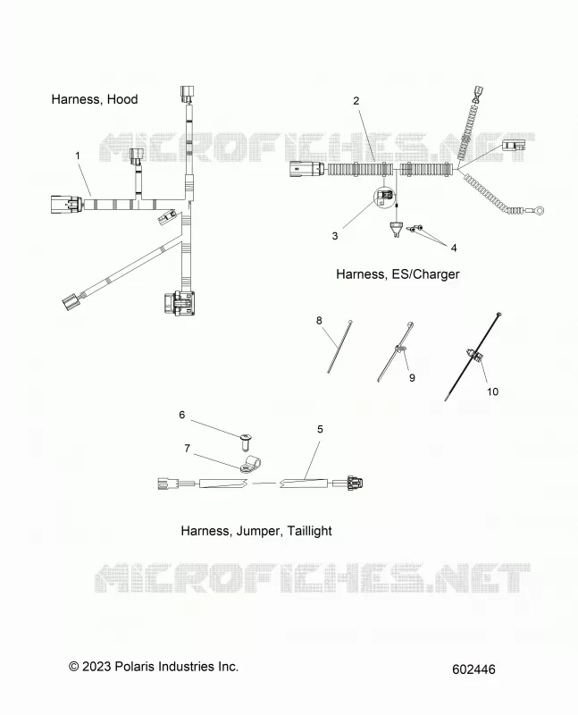 ELECTRICITE, HARNESS, HOOD, E.S. START, TAILLIGHT