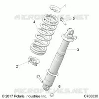 SUSPENSION, REAR SUPPORT AMORTISSEUR 