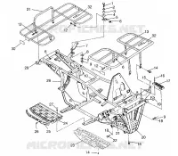 PARE CHOCS / PORTE PAQUET MOUNTING 4X4 300 W958130 (4930183018A008)