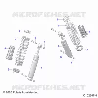 SUSPENSION ARRIERE SHOCKS AND MOUNTING