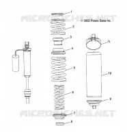 AMORTISSEUR ARRIERE TRACK/SPRING ASSEMBLY