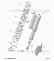 SUSPENSION, REAR SUPPORT AMORTISSEUR , DELUXE