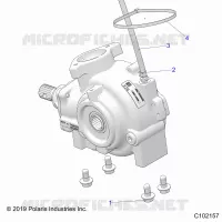 SYSTÃˆME DE TRANSMISSION, GEARCASE MOUNTING, FRONT