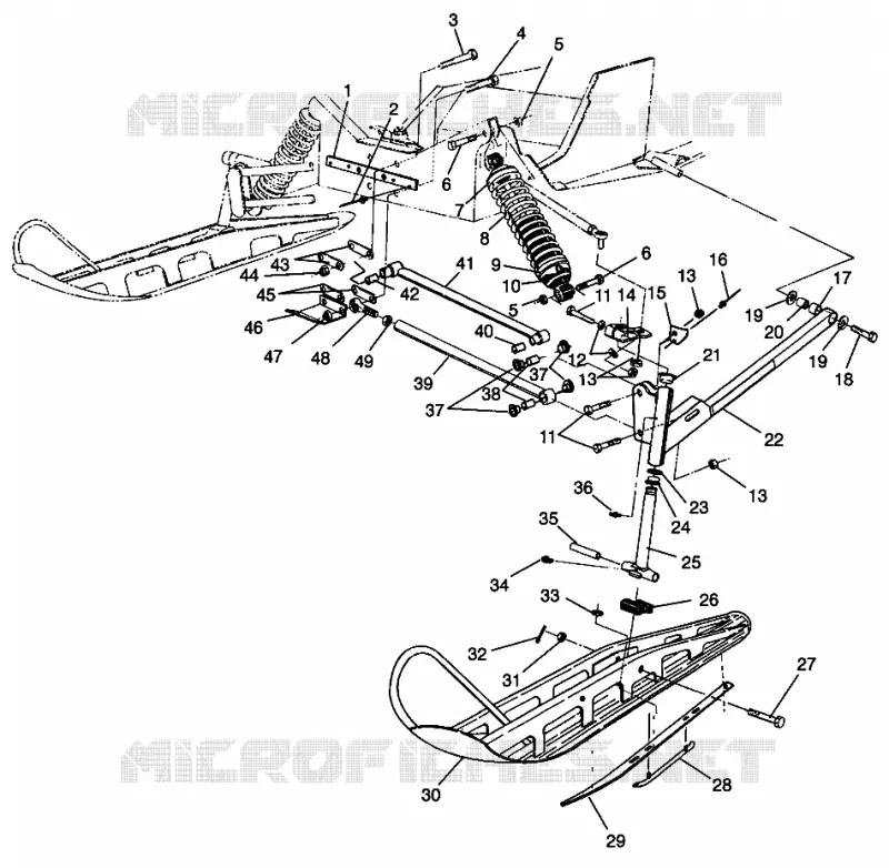 SUSPENSION AVANT AND SKI WIDETRAK LX 0982065 AND EUROPEAN WIDETRAK LX E9820 (4943884388B001)