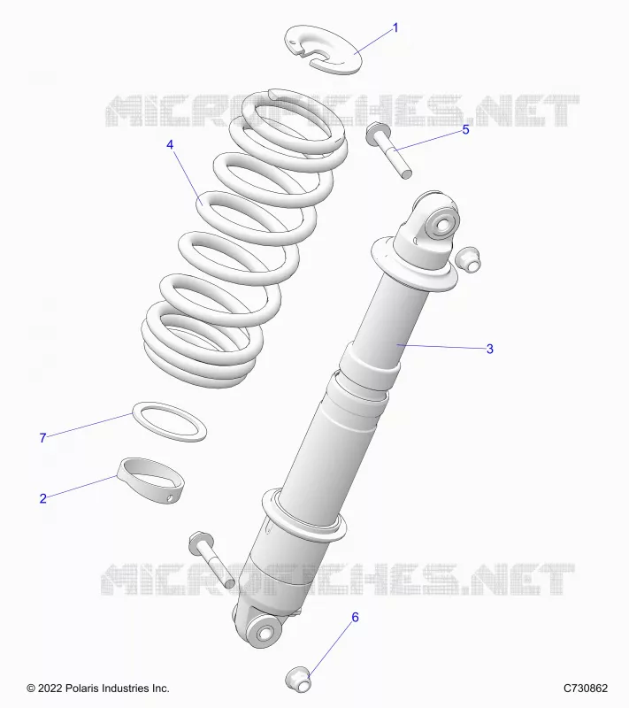 SUSPENSION, REAR SUPPORT AMORTISSEUR 