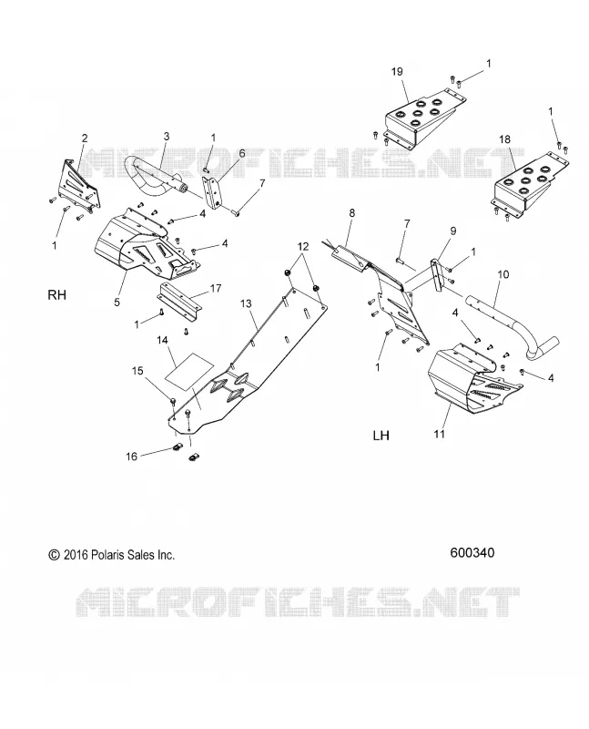 CHASSIS, PROTECTION D'EMBRAYAGE AND FOOTRESTS