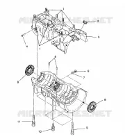 CARTERS MOTEUR ASSEMBLY 440 XCR / 0931760 (4923022302029A)