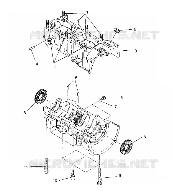 CARTERS MOTEUR ASSEMBLY 440 XCR / 0931760 (4923022302029A)