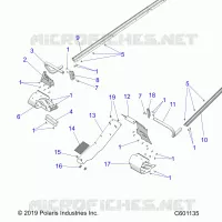 CHASSIS, PROTECTION D'EMBRAYAGE, FOOTRESTS, TUNNEL GRIPS