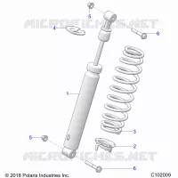 SUSPENSION, AMORTISSEUR AVANT