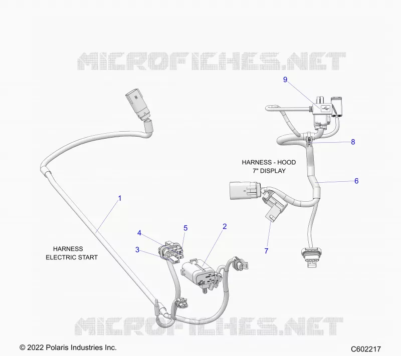ELECTRICITE, WIRE HARNESS, HOOD, ELECTRIC START