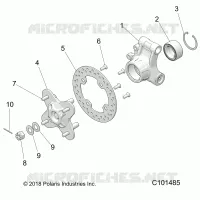 SUSPENSION ARRIERE HUB AND BEARING CARRIER