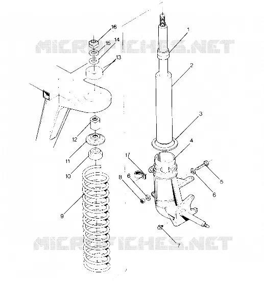 JAMBE DE FORCE AVANT ASSEMBLY (4915951595010A)