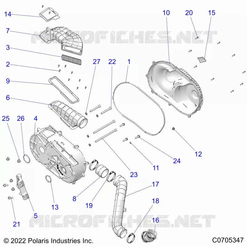 SYSTÃˆME DE TRANSMISSION, CLUTCH COVER AND DUCTING
