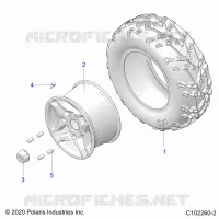 ROUES, REAR TIRE