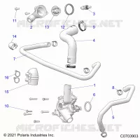 MOTEUR, WATERPUMP AND BYPASS
