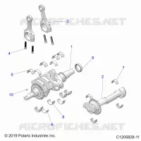 ENGINE, VILEBREQUIN AND BEARINGS