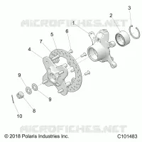 SUSPENSION AVANT HUB AND STEERING KNUCKLE