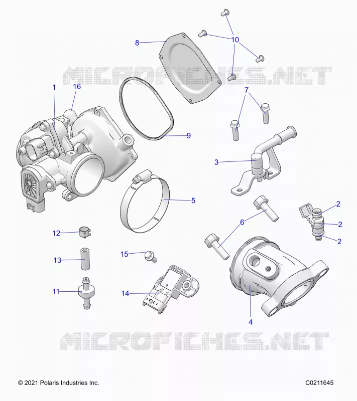 ENGINE, CORPS DE PAPILON AND FUEL RAIL