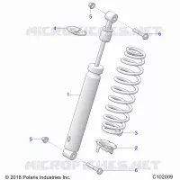 SUSPENSION, AMORTISSEUR AVANT