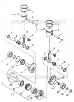 PISTON ET VILEBREQUIN WIDETRAK LX 0972065 AND  EUROPEAN WIDETRAK LX E972065 (4938223822C010)