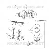 ENGINE, VILEBREQUIN AND PISTON