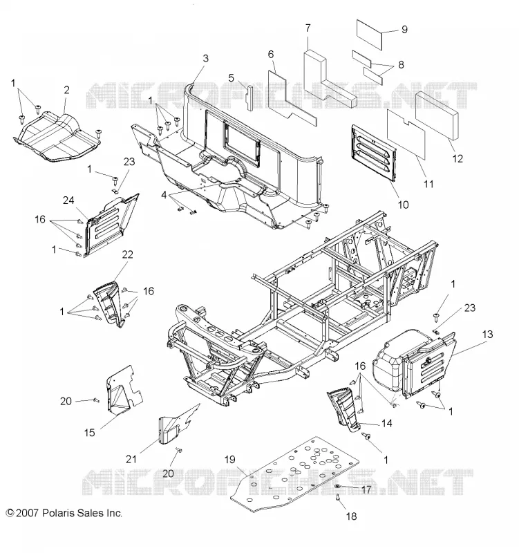 PLANCHER ET GARDES BOUES