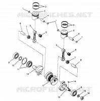 PISTON ET VILEBREQUIN LITE 0963433, EURO LITE E963433 AND LITE DELUXE 09634 (4931663166C006)