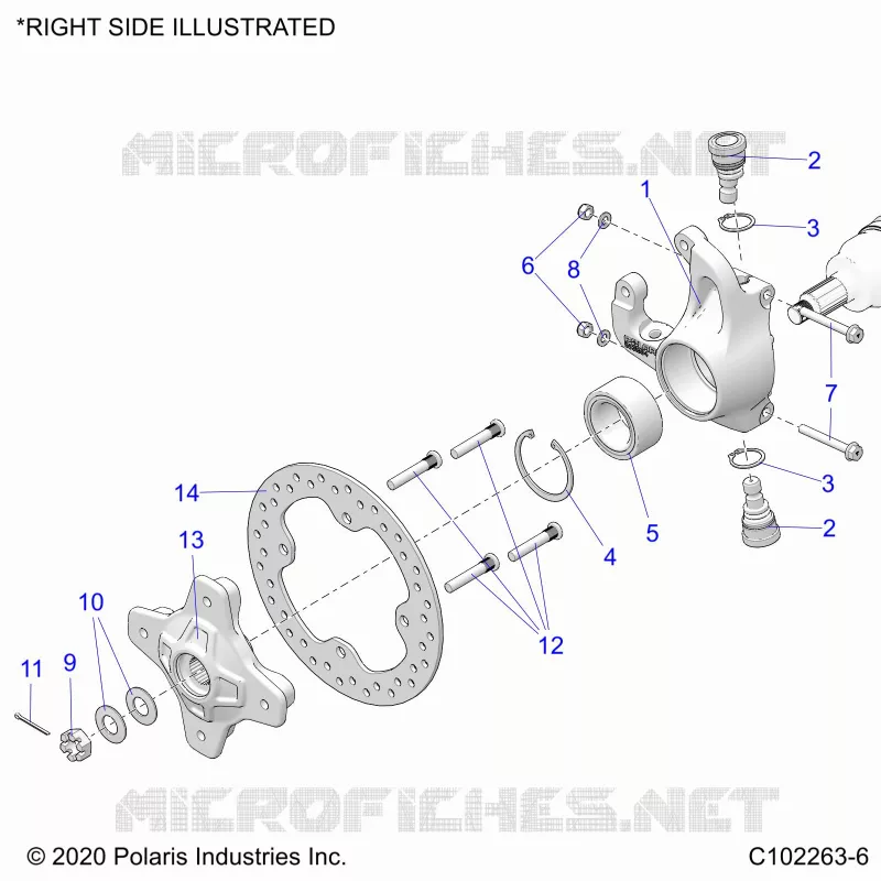 SUSPENSION AVANT HUB, KNUCKLE AND BRAKE DISC