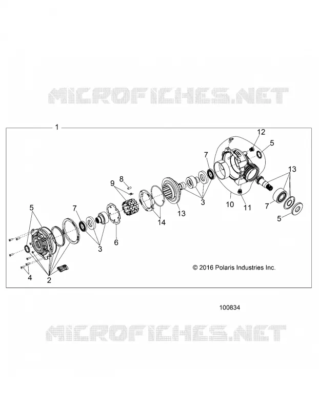 SYSTÈME DE TRANSMISSION, FRONT GEARCASE INTERNALS (FROM 7/1/16)
