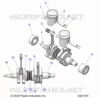 ENGINE, PISTON AND VILEBREQUIN