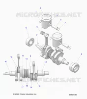 ENGINE, PISTON AND VILEBREQUIN